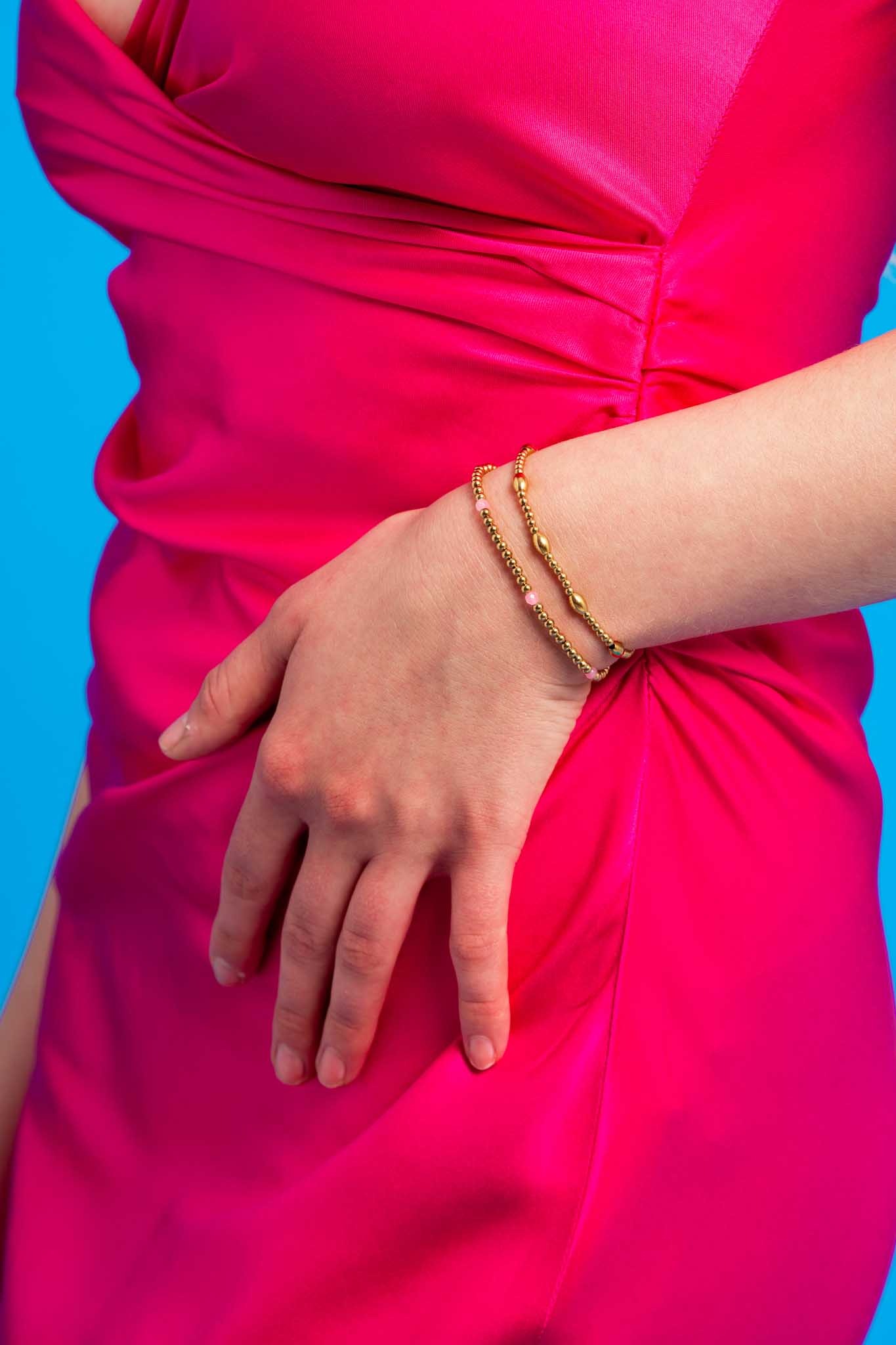 Rosa Diamond Beads Armband Gold - EL2IZ JEWELRY