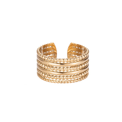 Ring Edelstahl Statement Gold ° Points Layering °