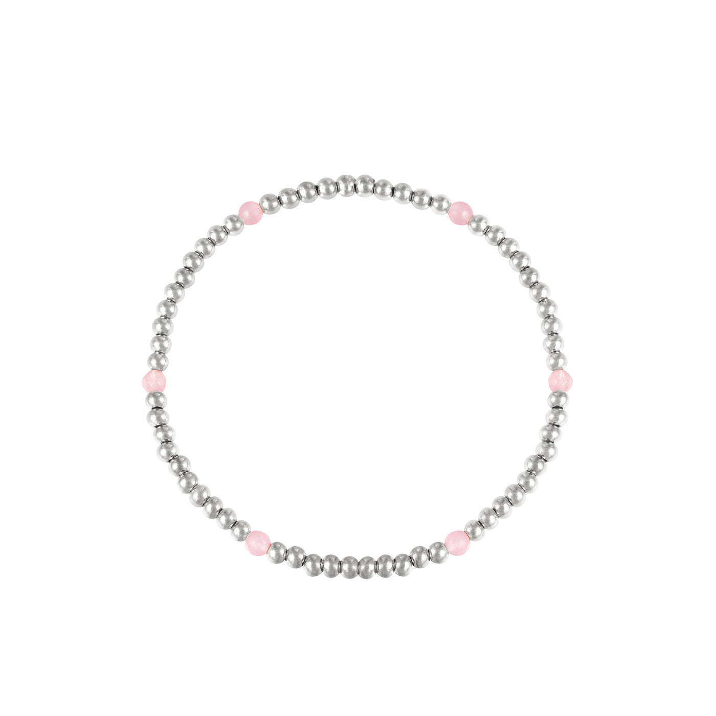Rosa Diamond Beads Armband Silber - EL2IZ JEWELRY