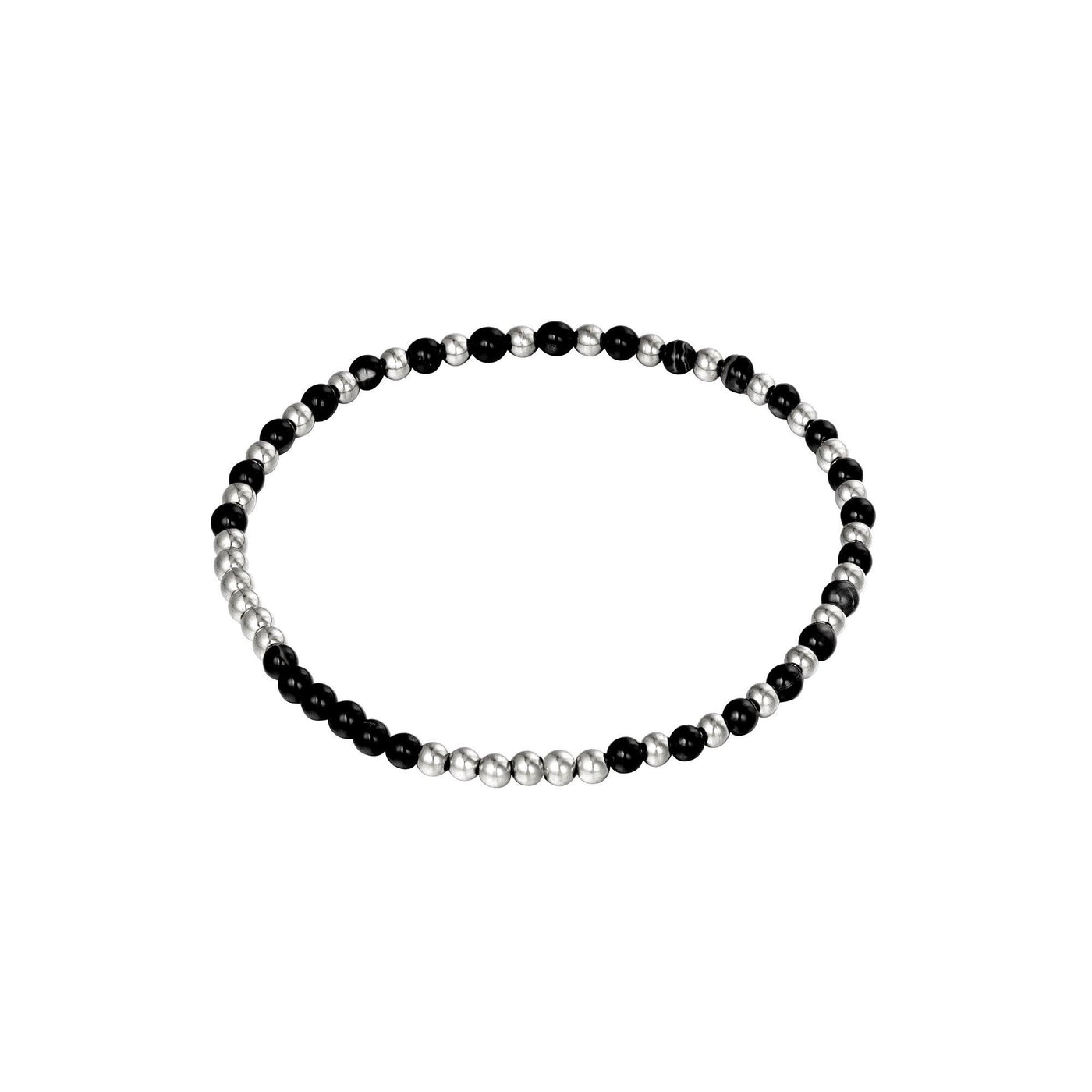 Black Beads Armband Silber - EL2IZ JEWELRY