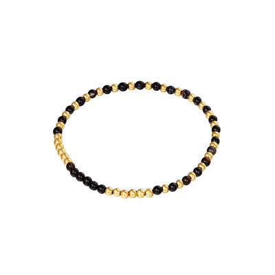 Black Beads Armband Gold - EL2IZ JEWELRY